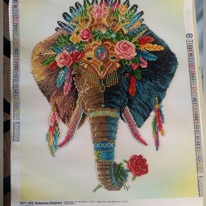 Diamond painting completed Bohemian Elephant